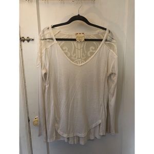 Free People Lace Back Long Sleeve Thermal